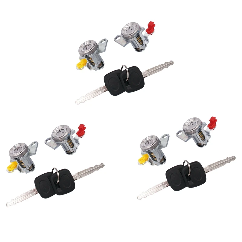 

6X Автомобильный Дверной замок с ключом (L + R) для Corolla AE100 93-97 GEO PRIZM 69051-12340 69052-12360