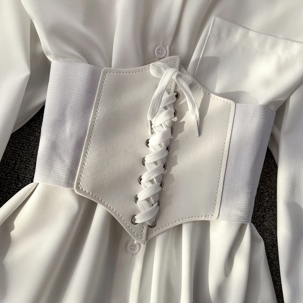 Camicie da donna con cintura in vita Abiti da donna eleganti alla moda autunno inverno Abito stile coreano Vintage Palazzo Cena Banchetti Abiti sexy