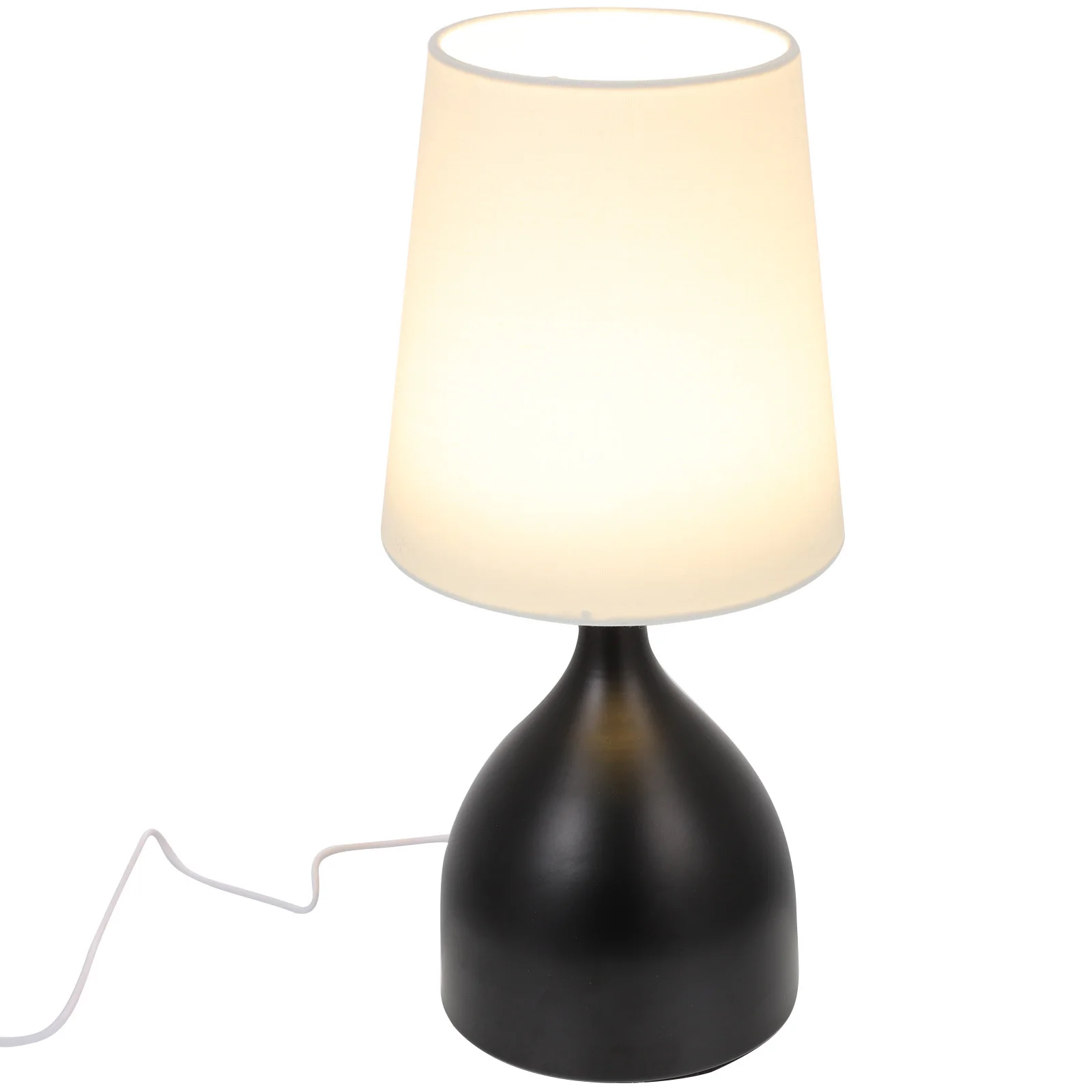 

1Pcs Touch Dimming Night Light Modern USB Table Lamp Bedroom Bedside Light Warm Decorative Lighting Soft Cloth Shade Romantic