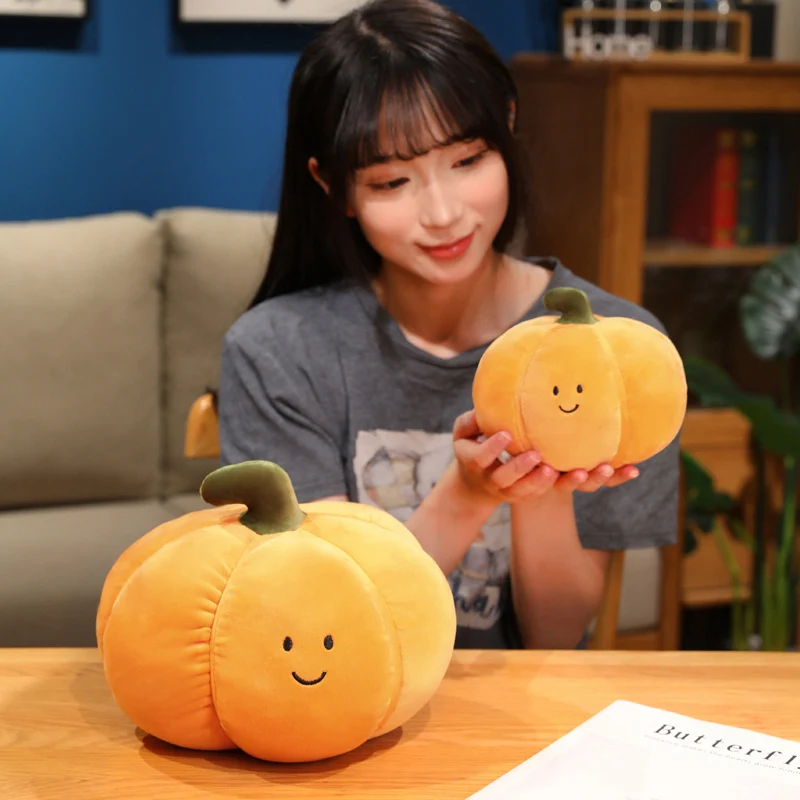 Pumpkin Plush Pillow Halloween Pumpkin Toy Decorative Pillow Cushion Home Decoration Party Favors Halloween Decor Christmas Gift