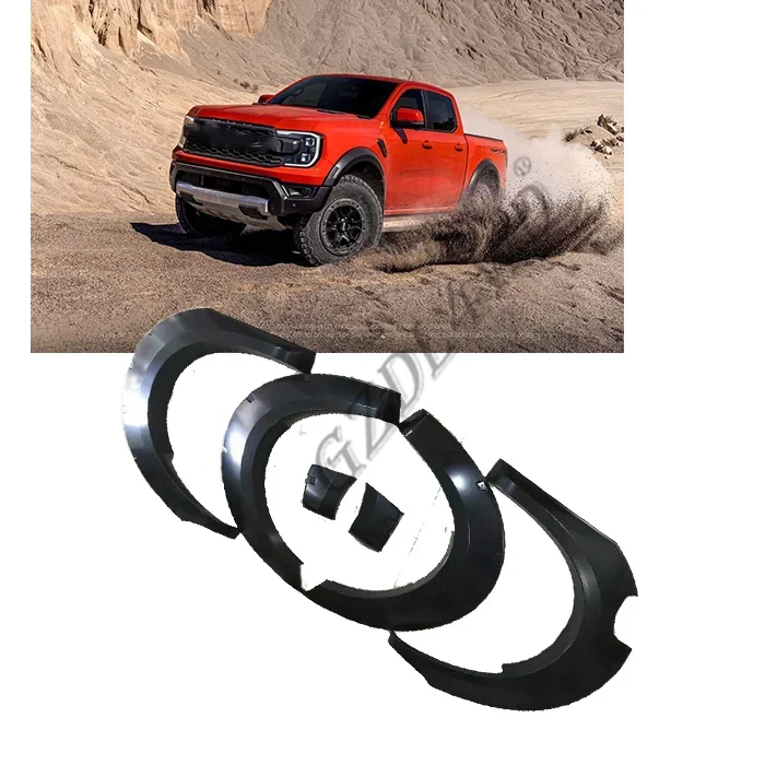 

GZDL4WD 4x4 Car Exterior Accessories ABS Fender Flares For Ranger T9 XLT XLS XL SPORT Wildtrak 2022+ Wheel Arches Fender Flares