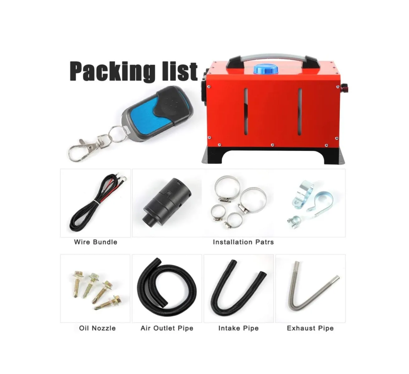 12V/24V Electric Air Heating 5KW Portable Car Diesel Heaters 12 Volt Mini Parking Heater for Truck/Camping/Van/Caravan/RV/Room view 2