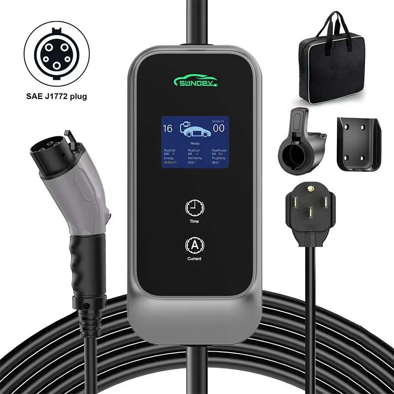 Factory Direct American Standard Type2 EV Charging 3.5KW 7KW Multi-Phase Adjustable Portable Charging Stations