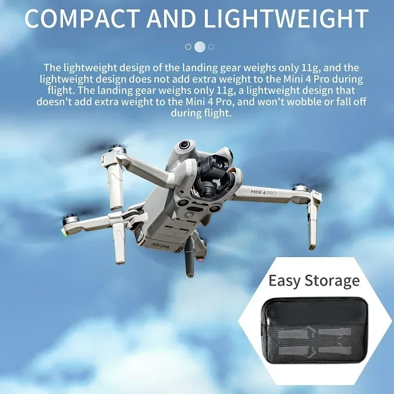 

Landing gear for DJI Mini 4 Pro Extension Bracket Increased Height Leg Protective Support Drone Quick Release Accessory