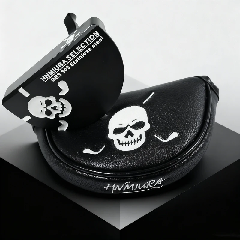 Golf Head Black Semicircle Golf Putter Right Handed UNISEX Black Golf Clubs Head and Golf Headcover