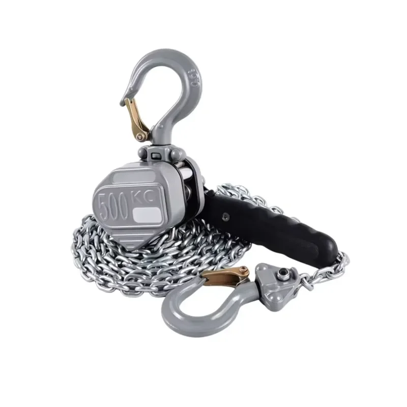 0.75T Aluminum Alloy Lever Chain Hoist Manual Ratchet Load Binder Heavy Duty Pulley Block for Cargo Truck Trailer Securing