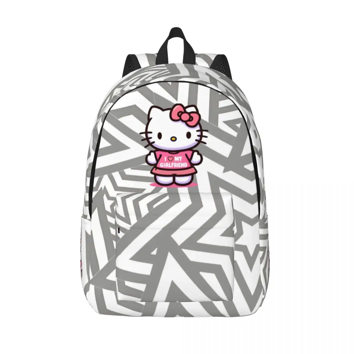 Fashion A Cute Cat Kindergarten Bag Camping Zipper Closure Hello Kit-tys Grils Book Pack Gift