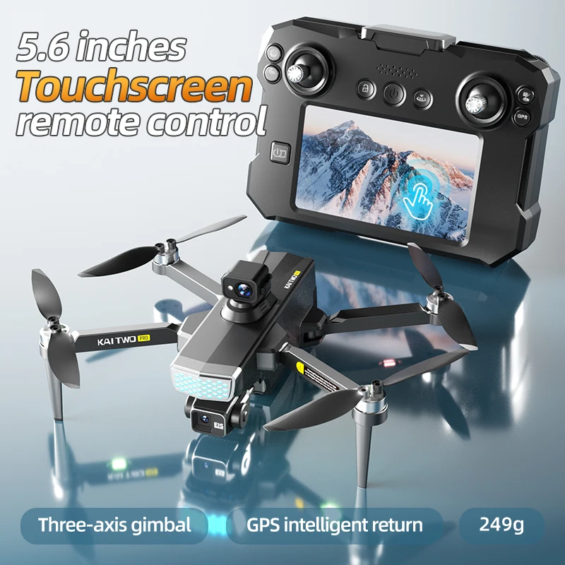 KAI TWO drone 5.6-inch touch screen three-axis gimbal 4K 360° all-round laser obstacle avoidance GPS positioning brushless motor