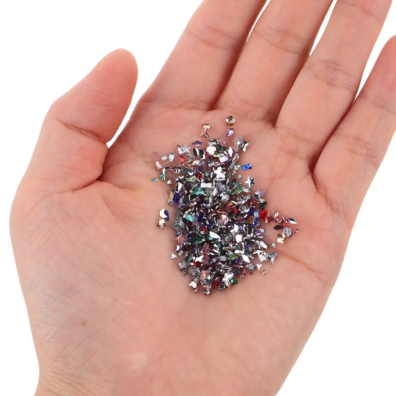 

2000Pcs Colorful Flat Back Nail Rhinestones Mini Tiny Multicolor Gems for Nail Art Decorations Crafts Women Girls Manicure