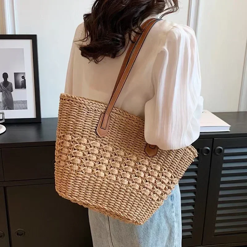 Hollow Grass Vine Woven Basket Women's Bag Luxury Designer Bags High Quality 2024 Tote Replicas Super Copy Brand Trend Woman Y2k