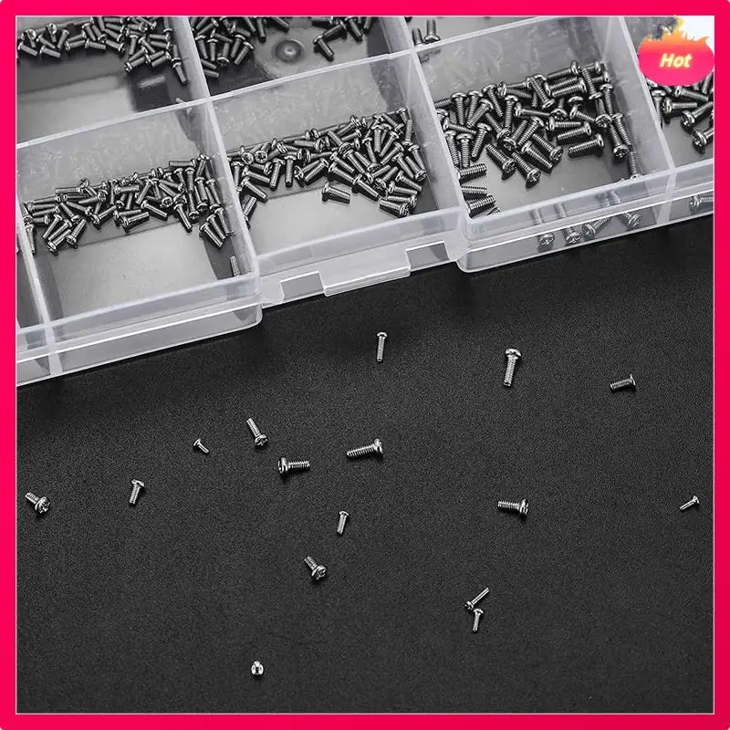 800-delige kleine schroeven voor elektronica, kleine mini-pankopmachineschroevenset voor brillen, horloges, klokken, reparatieaccessoires