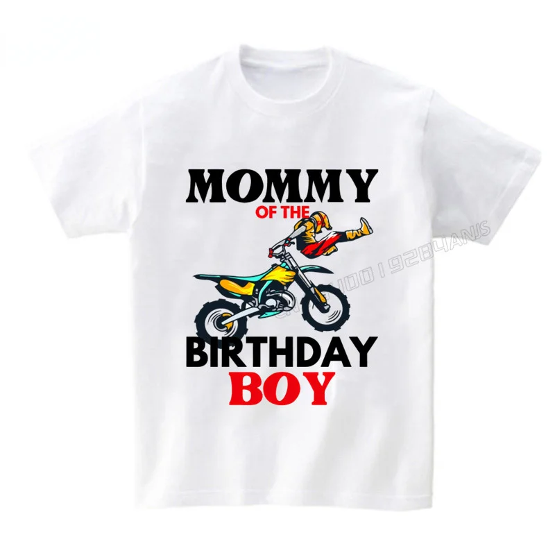 Motochoss Shirt Family Birthday Shirt Matching T-shirt Party Matching Clothes Boys\' Clothing Customized Name Cool Motorcycle