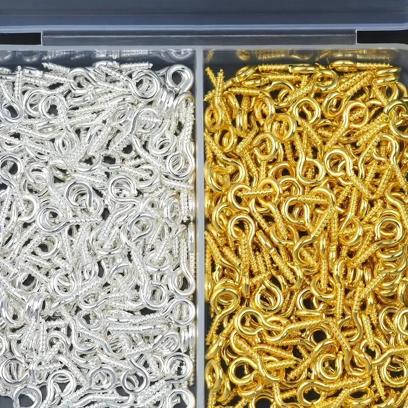 

600/300pcs Stainless Steel Tiny Mini Eye Pins Eyepins Hooks Eyelets Screw Threaded Hook Jewelry Findings For Making Accessories