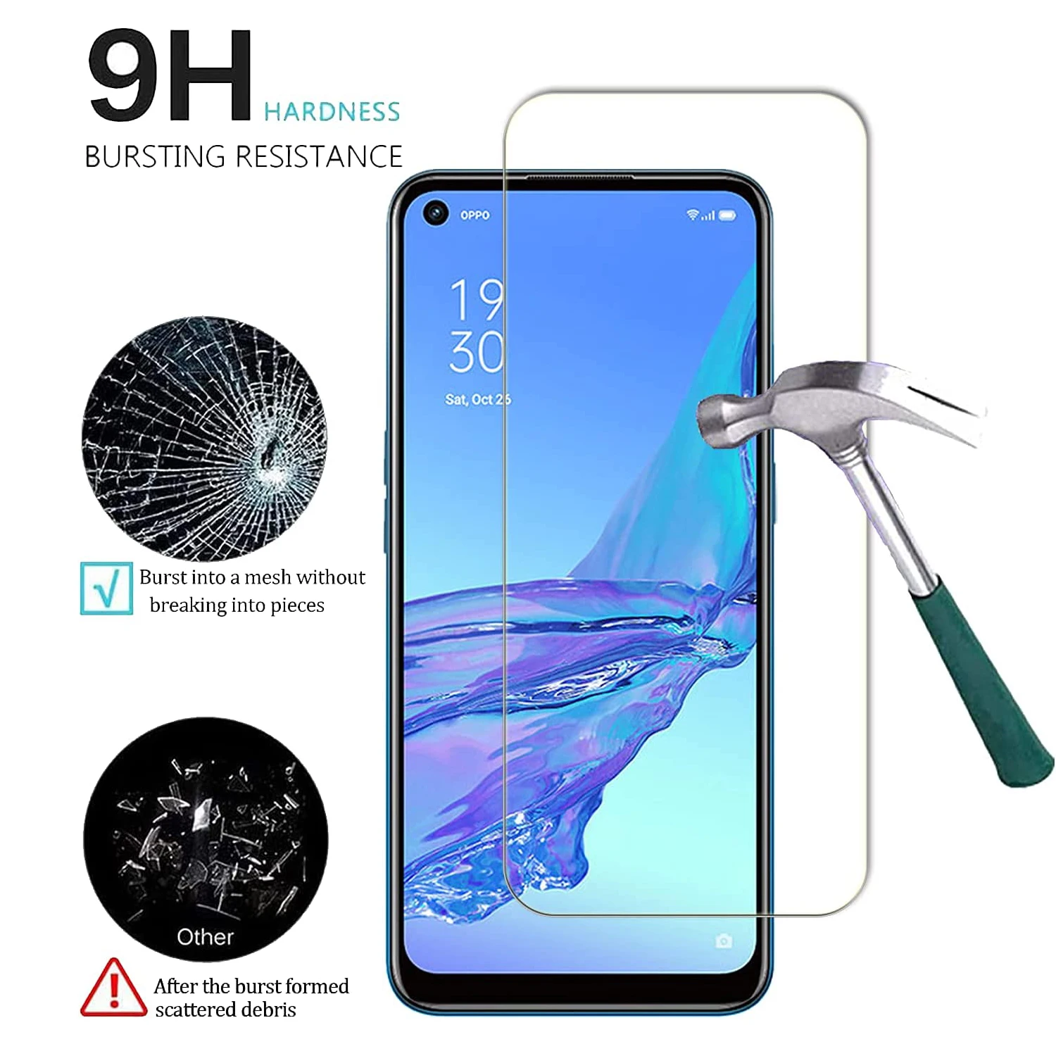 9H Screen Protector For OPPO A53 A53S 5G 2/4Pcs HD Tempered Glass Film