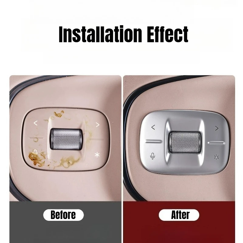 Metal Car Steering Wheel Button Sticker for Xpeng X9 Extended-Range EV Anti-Scratch Steering Wheel Protective Trims Accessories