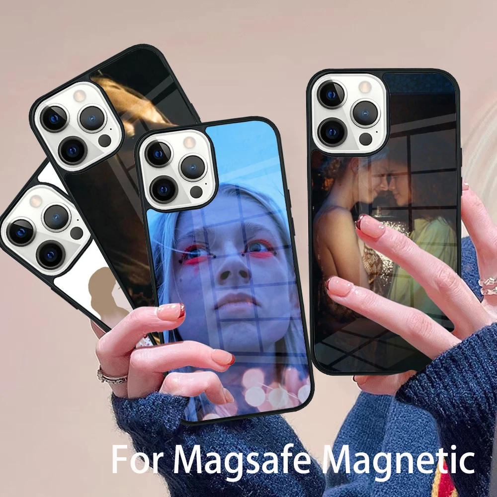 

Euphoria Season 2 Rue and Jules Phone Case Magesafe Magnetic Wireless Charge Cover For IPhone 16 11 12 13 14 15 Pro Max Plus