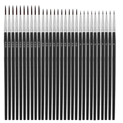 60Pcs Thin Detail Paint Brushes Fine Tip Paint Brushes Set With 3 Size 000 00 0 Liner Brush For Crafts Watercolor