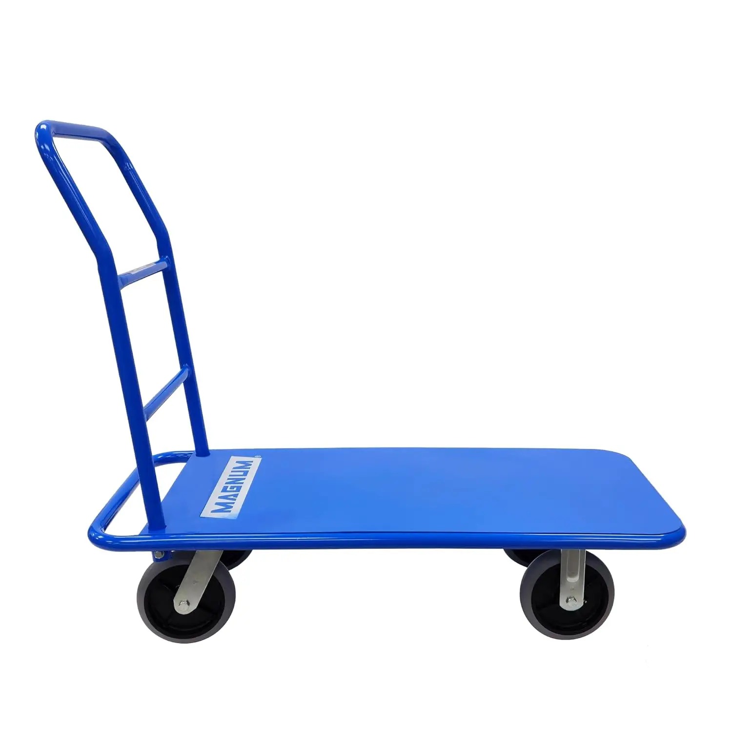 Steel Platform Truck, 43 x 22 Flatbed Cart with Non Marking Casters, 3200 Pound Heavy Duty Cart, Powder Coated Push Cart