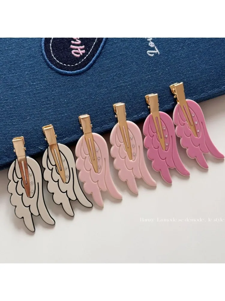 Épingle à cheveux ailes mignonnes, épingle à cheveux amusante sans trace, Clip cosmétique Dopamine, frange latérale cassée, accessoires pour cheveux