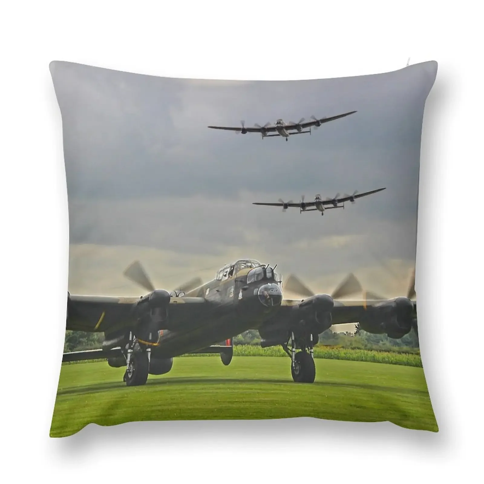 3 Lancasters - East Kirkby Throw Pillow pillow cover christmas pillow pillowcase