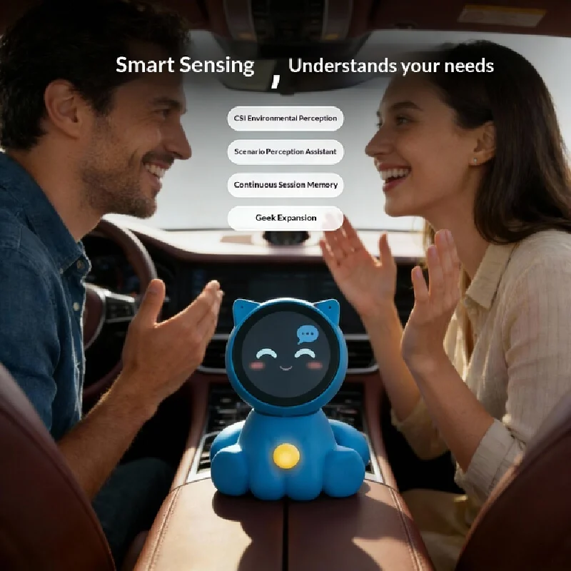 EchoEar AI Chatbot pour chat, robot interactif, interaction vocale, compagnon interactif pour chat, bureau à domicile, perception de scène multimodale IA