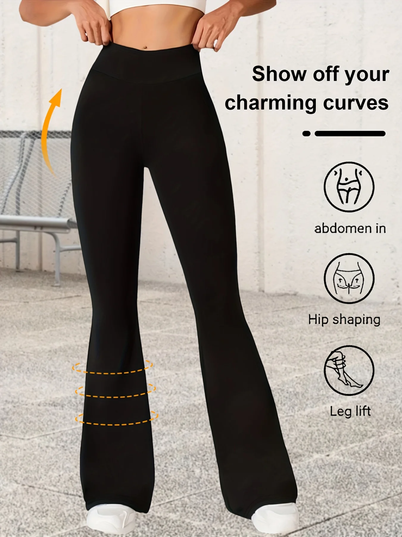 Pantalon de Yoga à la mode pour femmes, printemps fin, élastique taille haute, noir pur, adapté aux sports décontractés