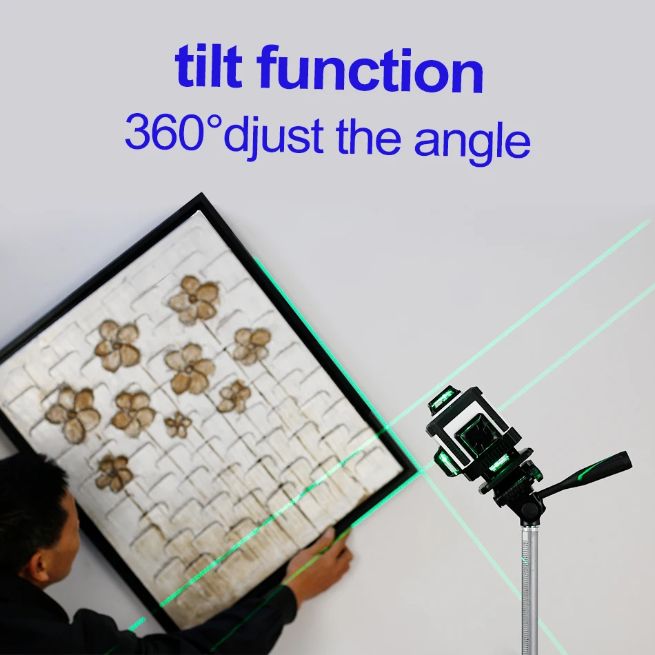 Imagem -05 - Kaitian-nível Laser Automático Nível Laser 360 Verde 4d Cruz 16 Linhas Horizontal e Vertical Auto-nivelamento Tripé Nível Laser Nível Laser Eletrônico