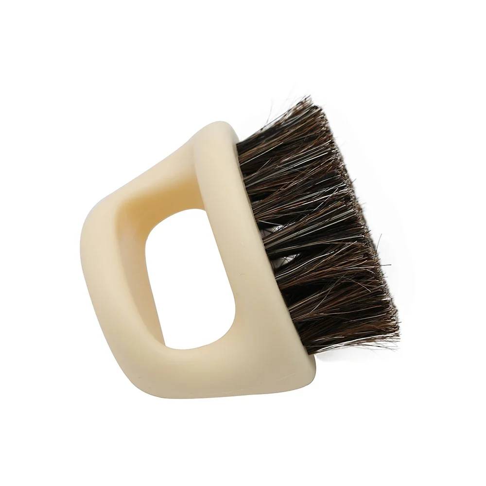 1 Pcs Ring Design Horse Bristle Men Shaving Brush Plastic Portable Barber Beard Brushes Salon Face Cleaning Razor Brush Y-87