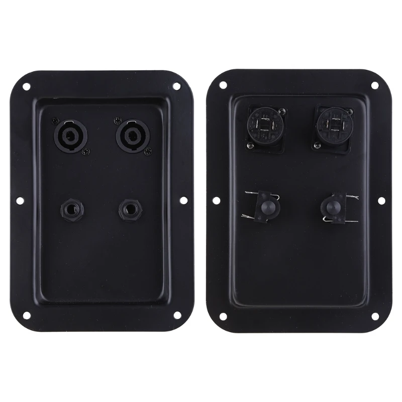 Junction Box 4-Core Socket Plate Terminal Binding Post Dual Speakon Input PA Speaker Cabinet Terminal Binding Post H8WD