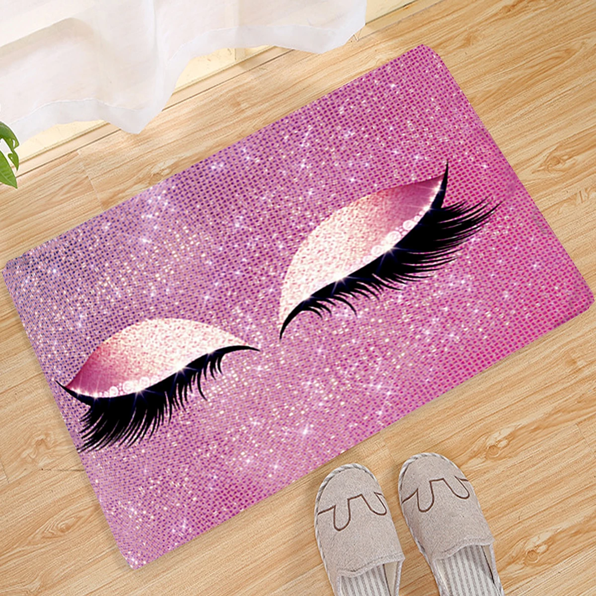 

Pink Sequins and Diamonds Welcome Doormat Floor Rug Bath Mat Kitchen Entry Door Mats Modern style