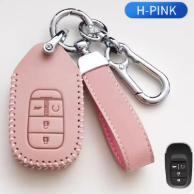

New Fashion Car Key Case Cover For Honda Civic Accord HR-V CR-V CRV 2022 2023 4Buttons Auto Shell Fob Holder Car Accessories