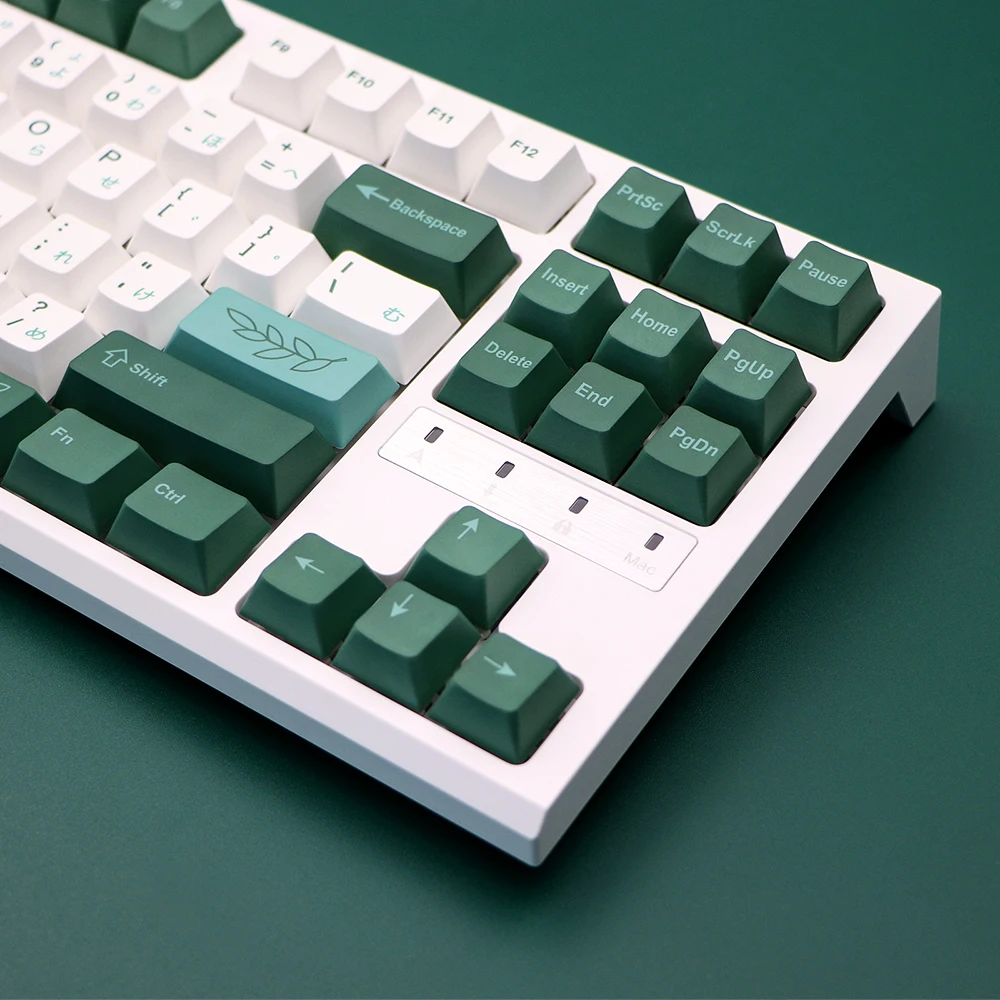 Imagem -04 - Gmk-key Botanical Keycap Pbt Cereja Perfil Alemão Francês Espanha Iso Corante Sub Keycaps para Tkl Gk61 Gmmk Pro 7u Azerty Teclado Boné