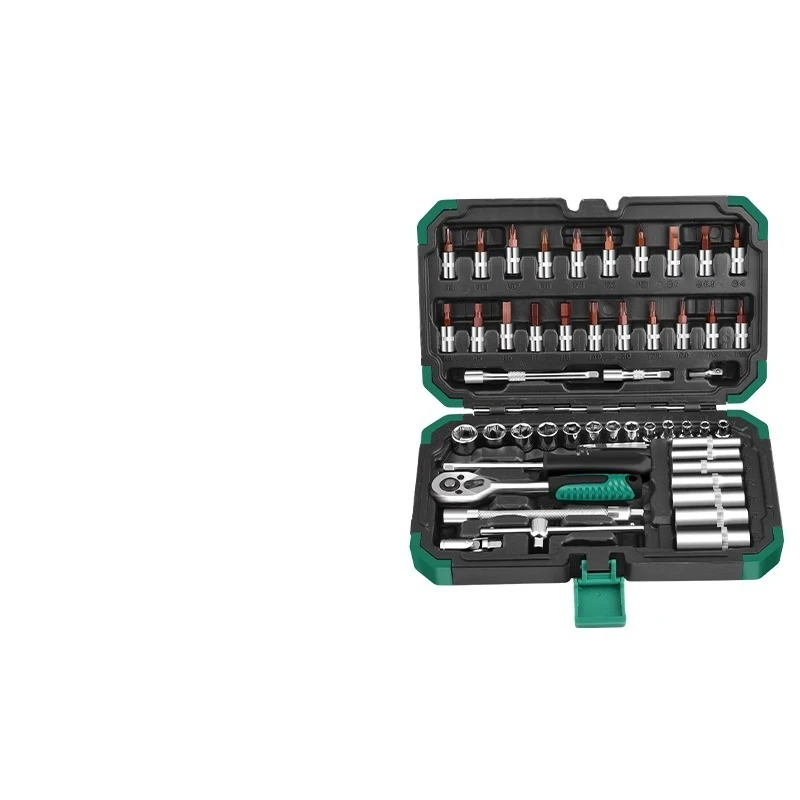 53-Piece Auto Repair Tool Set Multifunctional Ratchet Sleeve Wrench Xiaofei Quick Set Toolbox