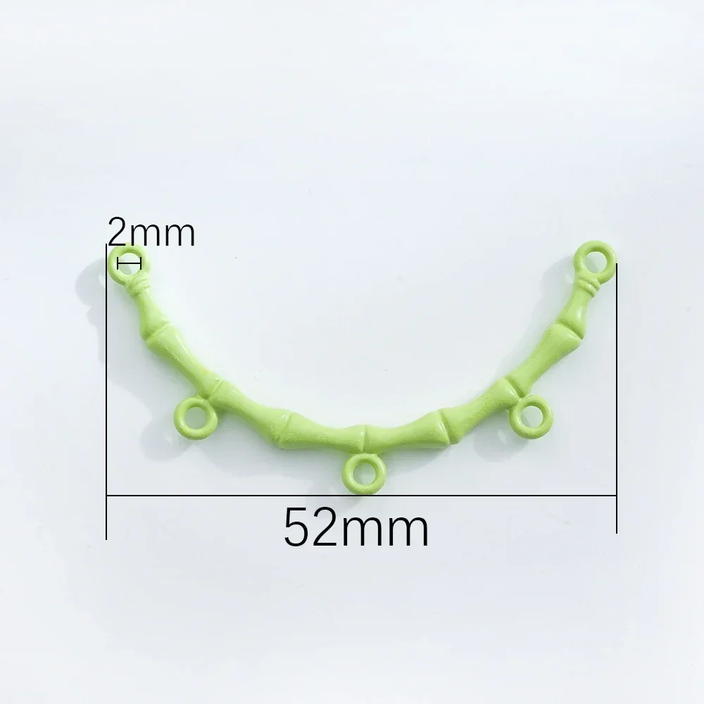 5 Stuks Legeringen Bamboe Met Ring Bocht Ketting Armband Laag Hanger Borgtocht Connector Voor Diy Sieraden Maken Multi-Streng Sluiting