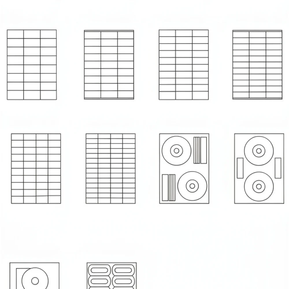 Printable A4 Matte Sticker Paper For Office Logistics Labels Barcode Stickers Peelable Backing Blank Address Sheets