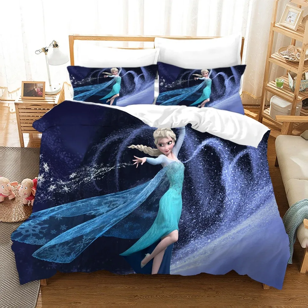 

Aisha Quilt Cover Pillow Case Disney Frozen Bedding Set Home Room Bedroom Warm Cartoon Girl Quilt Set 2/3pcs, 200x200cm