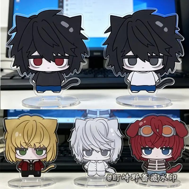 Death Note Acrylic Stand Keychain Light Yagami L.Lawliet Misa Amane Bag Charm Woman Photocard Cute Lightweight Collectible Decor