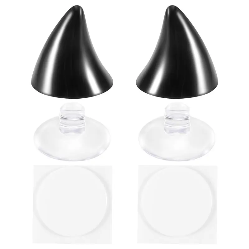 Leading-Motorcycle Helmet Corner Horn Decoration Accessories Resilient Suction Cup Soft Horn Decoration Headwear