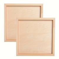 2pcs 12x12inch Wooden Board, Square Wooden Board, Clay Picture Frame, Creative DIY Clay Picture Frame, Handmade Board