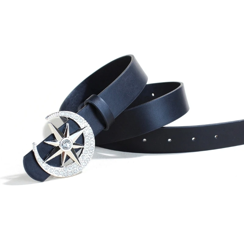 Punk Styles Belt Unisex Belt Jeans Decorative Belt PU Leather Belt Metal Crosses Drop Shipping