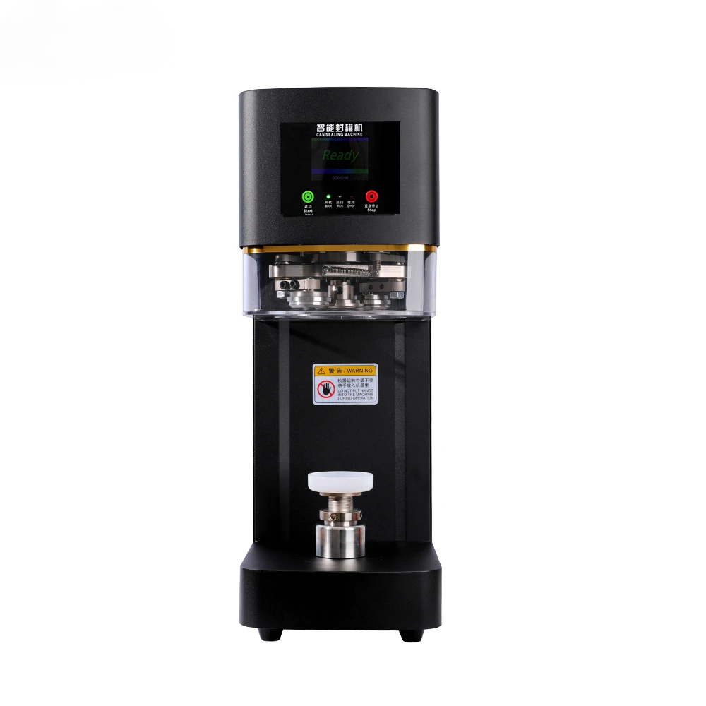 

2024 Popular Model Commercial Automatic Bubble Tea Can Seamer Non-Rotary Can Sealing Machine For Coffee Juice Soda Beer