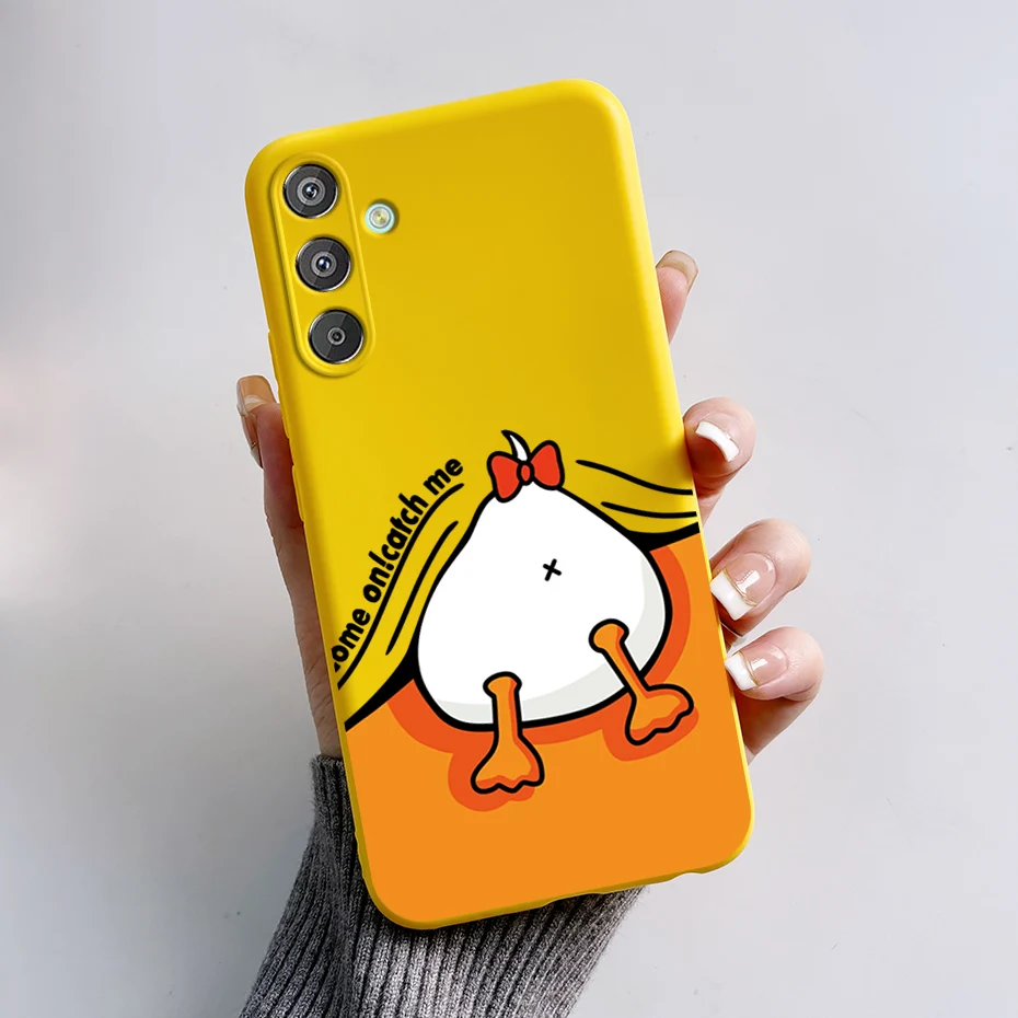 For Samsung Galaxy M15 M55 5G Case 2024 Stylish Painted Coque Soft Matte Silicone Phone Back Cover For Samsung M 55 M 15 Fundas