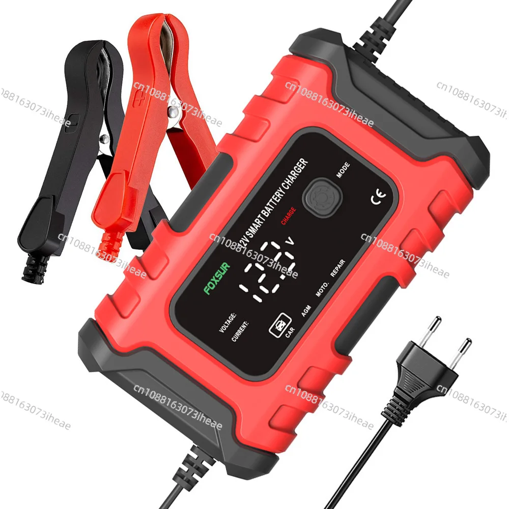 

Умное зарядное устройство 12V6A, автомобильное зарядное устройство для мотоциклов, зарядное устройство для цифрового ремонта