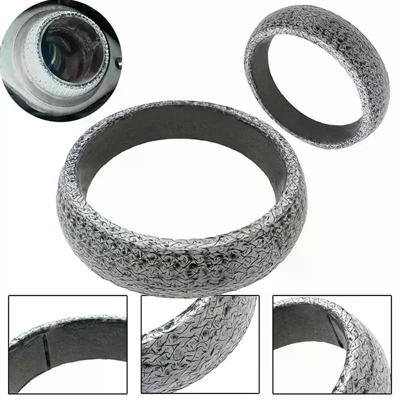 Universal Exhaust Donut Gasket Heat Resistant Seal Ring Leak Proof Muffler Replacement for Auto Modification Use