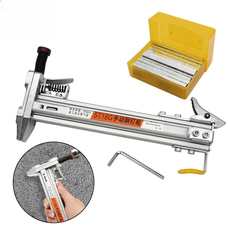ST18 manual nail gun, wire groove nail gun, cement wall woodworking nail groove gun, artifact tool view 3