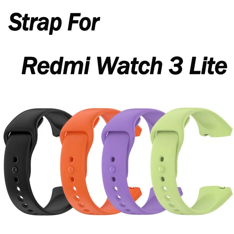 Pulseira de silicone para pulseira Redmi Watch 3 Lite