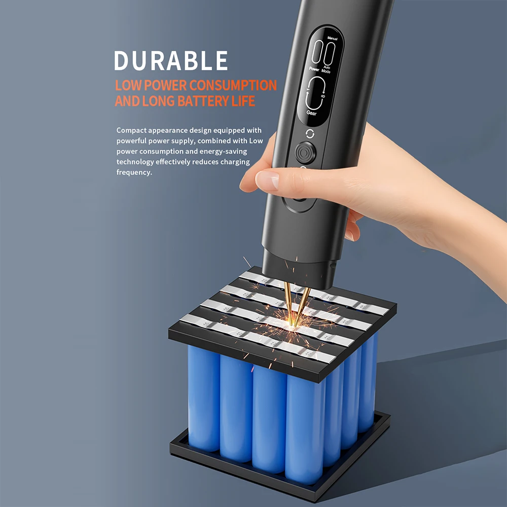 8 Levels Adjustable Spot Welder Portable Handheld Spot Welding Machine Energy Storage Spot Welding DIY for 18650 Battery