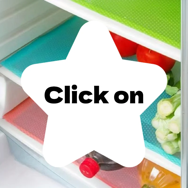 4PCS 29*45cm Refrigerator Liner Waterproof Washable Heat Insulated Anti Oil Kitchen Pad For Cabinet Drawer And Fridge Mat