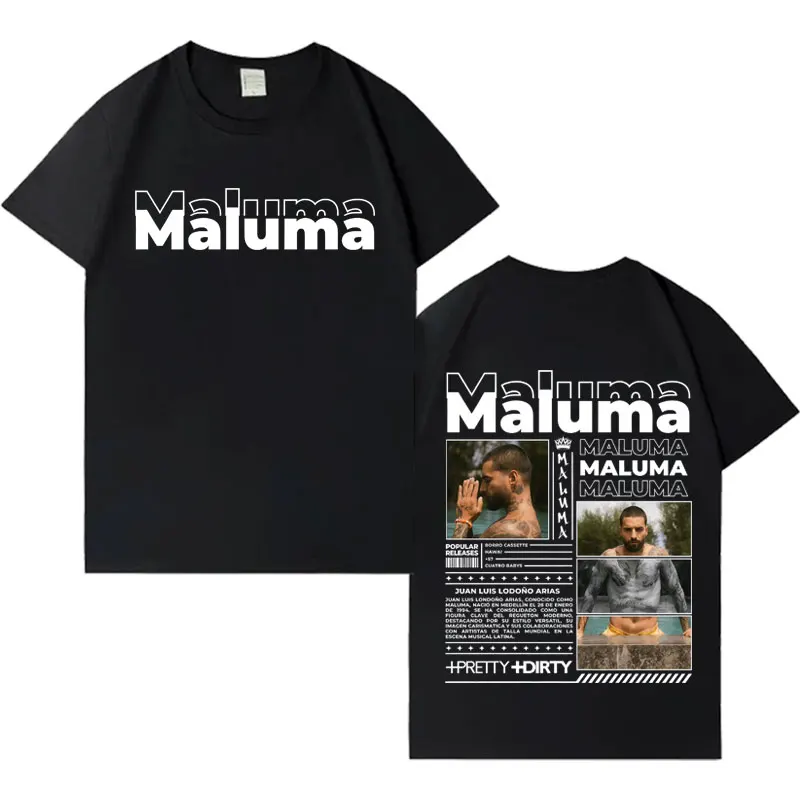 

Рэпер MALUMA Графическая футболка Мужская женская одежда Хип-хоп Уютная повседневная футболка с коротким рукавом Хлопковые футболки большого размера Уличная одежда