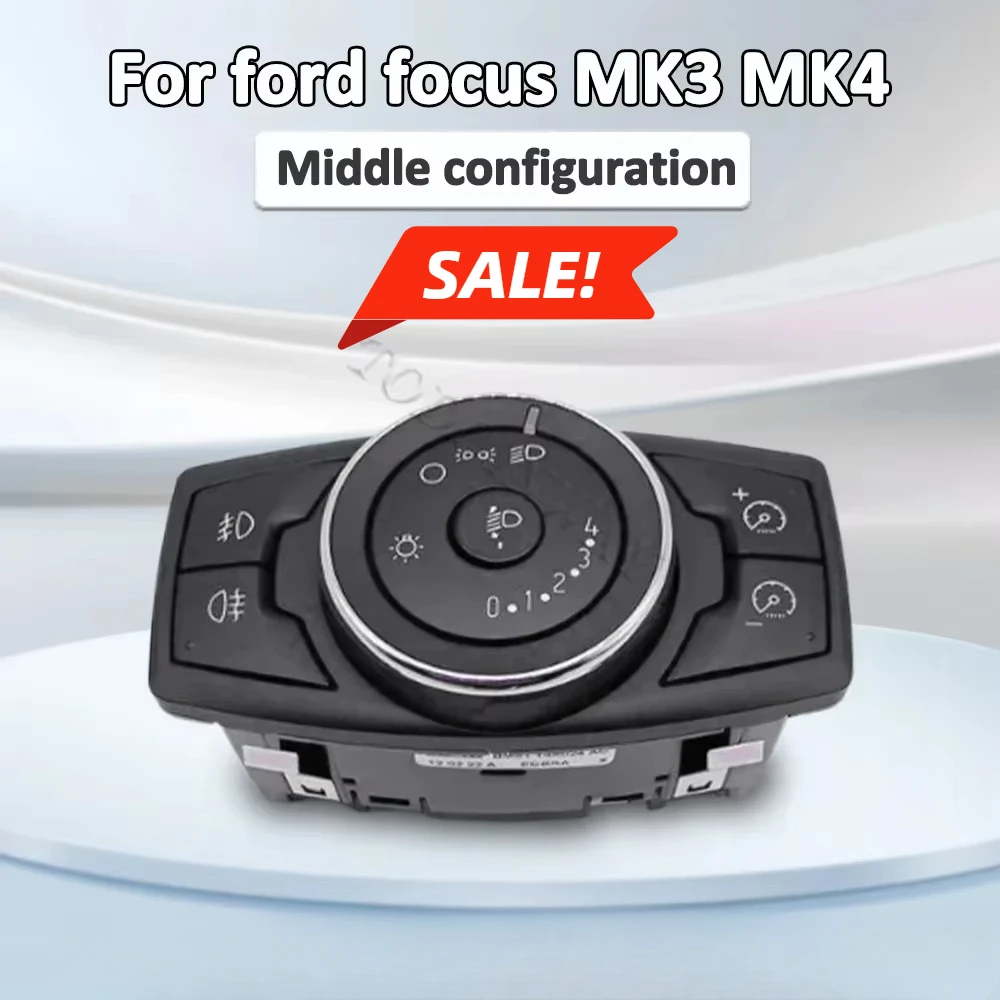

Car headlight switch fog light lamp beam dashboard control button for Ford Focus 3 4 MK3 MK4 2012 Kuga 2013 Mondeo 2008 accessor